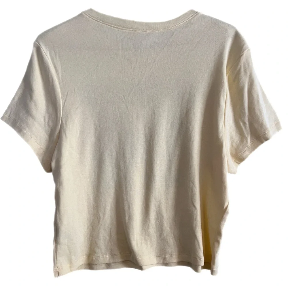 No Boundaries Yellow Tropics Crop Tee - Picture 2 of 5